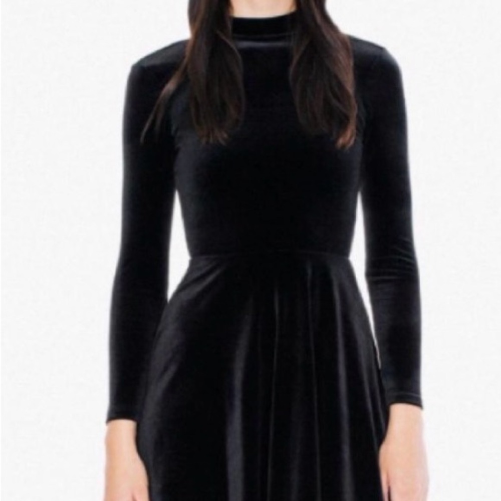American Apparel Dark Green Long Sleeve Dress